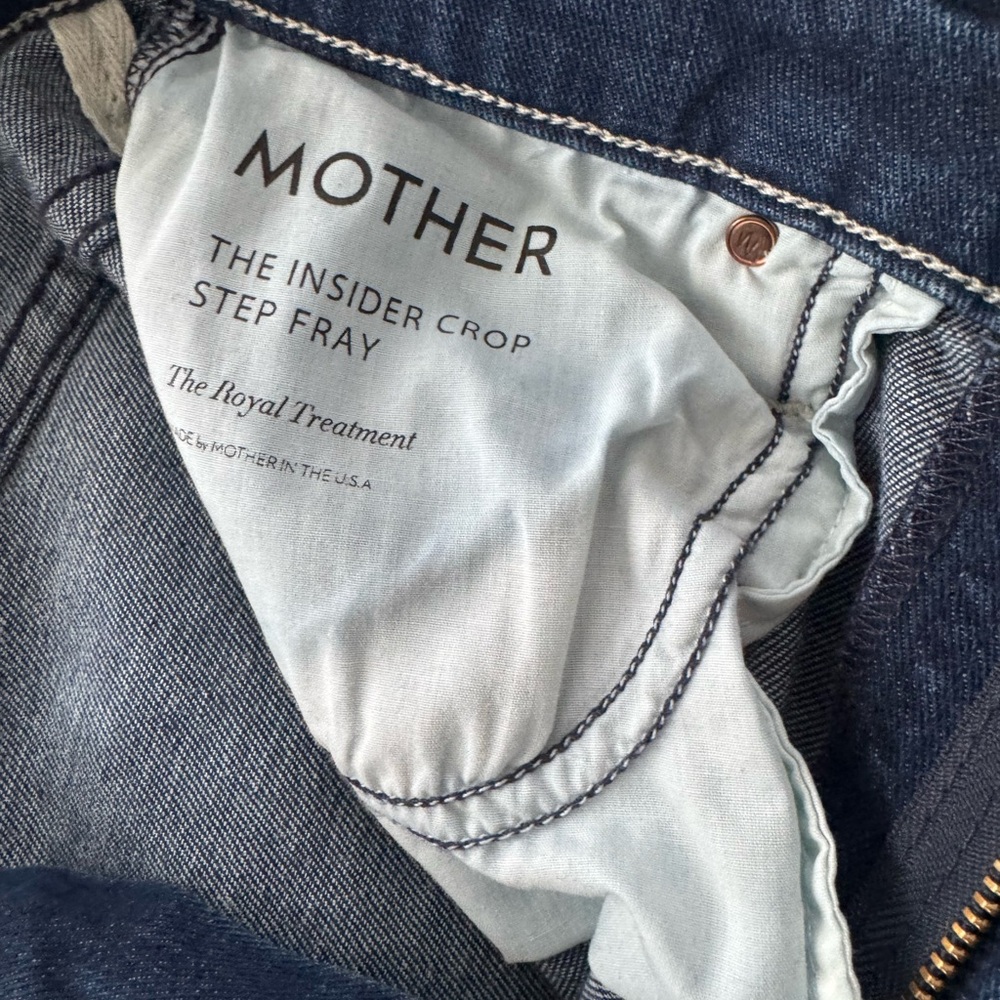MOTHER Denim Blue Crop Jeans